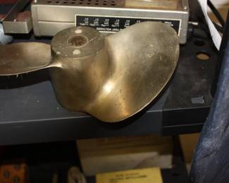 Brass boat propeller
