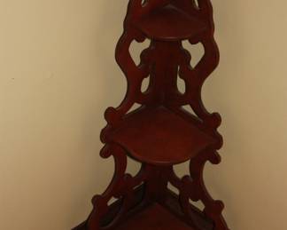 Vintage corner what-not shelf