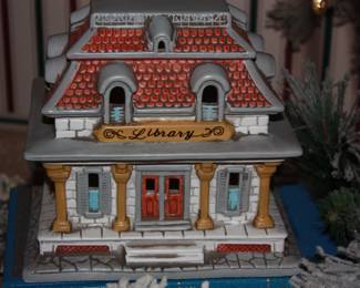 Lefton Colonial Christmas village: 1987 Library