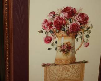 Matted/framed flowers