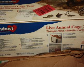 Live animal cage trap in box
