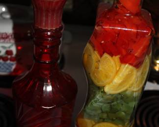 2 decorative bottles