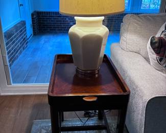 End table and lamp