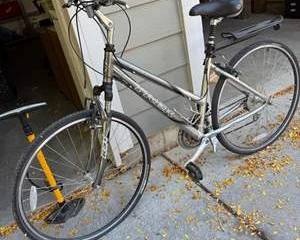 Men's Trek Alpha Custom Aluminum Frame Road Bike with Rear Rack and Front Suspension