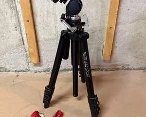 SLIK 444 Sport Professional Camera Tripod Black Aluminum with Carry Strap