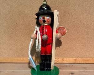 Handcrafted German Wooden Nutcracker Soldier with Rope and Ladder Figurine