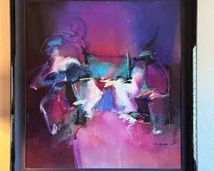 Abstract Modern Art Painting Signed by Ron Kempton