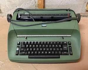 IBM Selectric Green Electric Typewriter with Black Keys and Cylindrical Typeball