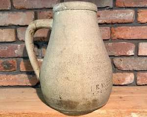 Vintage T.F.W. Braun Los Angeles Stoneware Pitcher with Handle