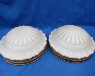 Lot 37. Two antique light diffusers with no chains