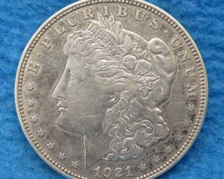 Lot 266. 1921 D Morgan silver dollar