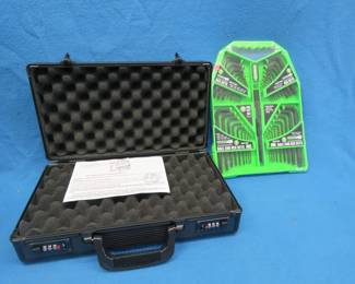 Lot 349. NIP hex key set and a hard side gun case