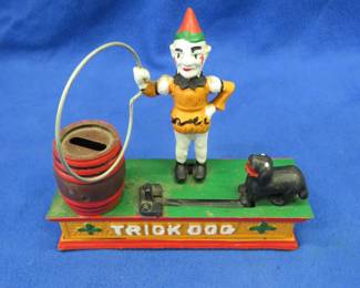 Lot 43. Cast iron "Trick Dog" bank