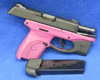 Lot 358. Ruger LC9S, semi-auto 9mm pistol S/N: 451-3681 with Viridian laser, one magazine, and a soft case. Permit required
