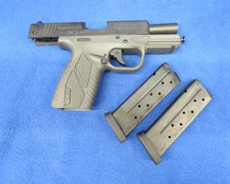 Lot 12. Bersa BP9CC 9mm semi-auto pistol. S/N: G87335. Includes two magazines and a factory hard case.