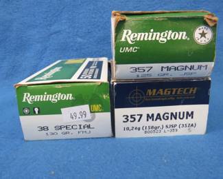Lot 52. 95 .357 Magnum and 20 .38 Special rounds as pictured
