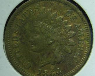 Lot 398. 1864 L Indian head penny.