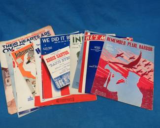Lot 379. War-themed sheet music