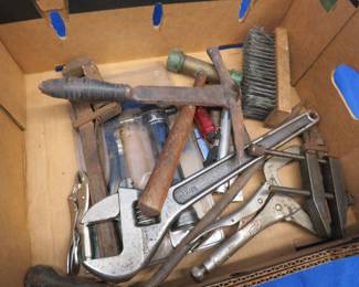 Lot 167. Hand tools, including a 16" adjustable wrench and more