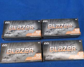 Lot 97. 200 Blazer 9mm rounds