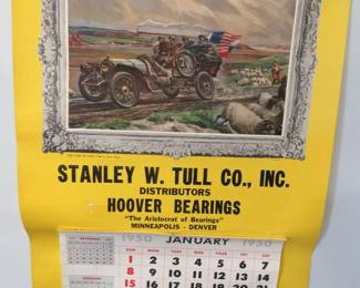 Lot 158. 1950 calendar with picture by Peter Helck "1908 New York to Paris"