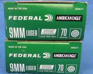 Lot 51. 100 Federal 9mm rounds