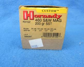 Lot 150. 20 Hornady 460 S & W Mag. 200-grain SST.