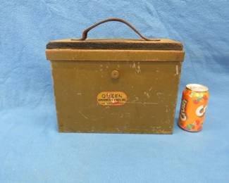 Lot 243. Queen revolving seat and shell box.