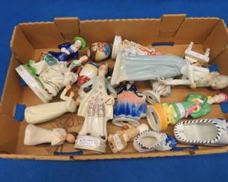Lot 163. Vintage porcelain figurines. Many are from Occupied Japan.
