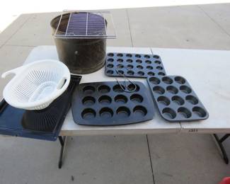 Lot 225. Muffin tins and more