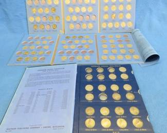 Lot 317. Three Jefferson Nickel books with 29 silver war nickels