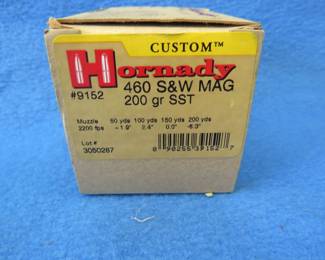 Lot 147. 20 Hornady 460 S & W Mag. 200-grain SST.