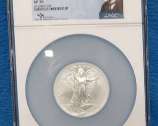 Lot 290. 2024 Saint-Gaudens NPF Commemorative 5oz Ultra High Relief winged liberty design double eagle graded NGC SP 70