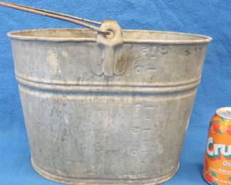 Lot 204. Vintage 12-quart galvanized pail. No holes.
