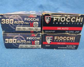 Lot 235. 200 rounds of Fiocchi .380 auto rounds