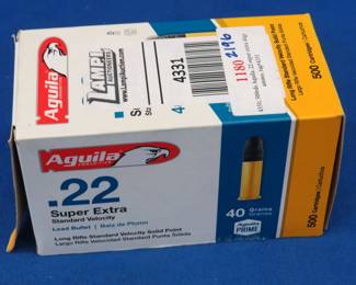 Lot 334. 500 Aguila 22LR rounds