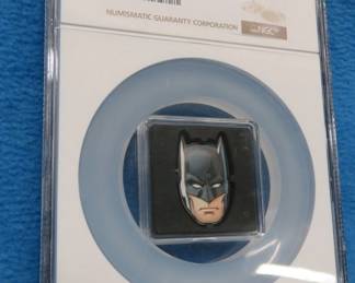 Lot 291. 2022 encapsulated Nine Faces of Gotham $2 coin with 1 oz of .999 silver graded NGC PF 70 Ultra Cameo