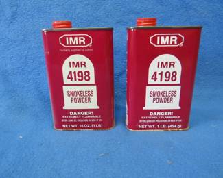 Lot 151. IMR 4198 smokeless powder. One full can and one over half full.