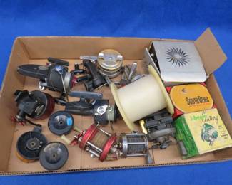 Lot 365. 11 older fishing reels and more