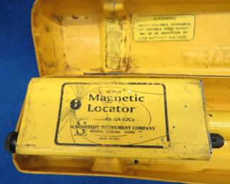 Lot 375. Schonstedt Magnetic Locator in a plastic storage case, powers up