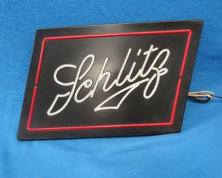 Lot 346. 1983 lighted Schlitz Beer sign in good working condition