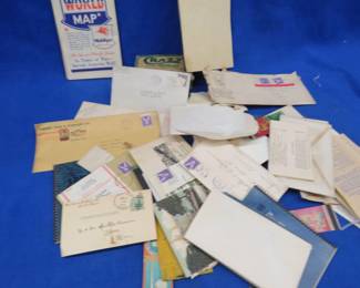 Lot 181. Ephemera, including a Mobile WWII map and more