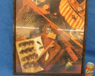 Lot 189. Print of vintage fishing tackle