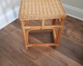 Wicker accent table