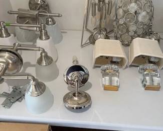 Surplus lighting fixtures from a local builder
