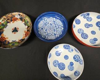 HST222 - Vintage Asian Themed Platters (4)
