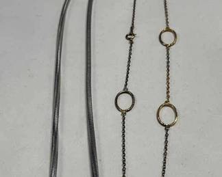 HST257- 2 Silver And Gold Chains 