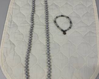 HST202 - Natural Pearl Necklace & Bracelet 