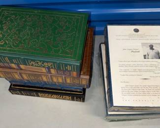 HST224 Assortment Of Books From The Franklin Library Signed, First Editions, Some Sealed