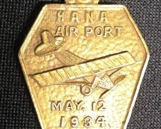 HST107 - Hana Airport Opening Commerative Medallion (1934)